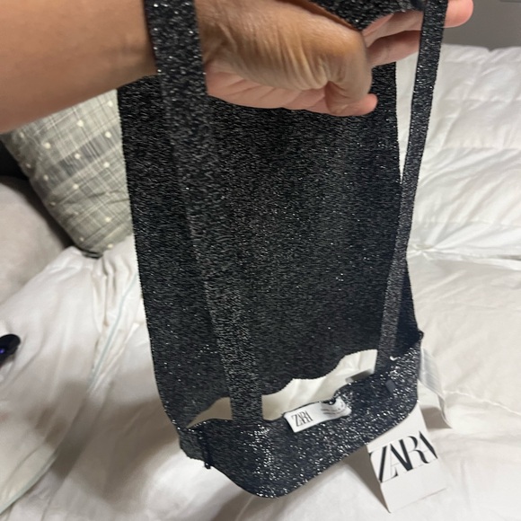 Zara glitter backless crop top - Picture 4 of 6